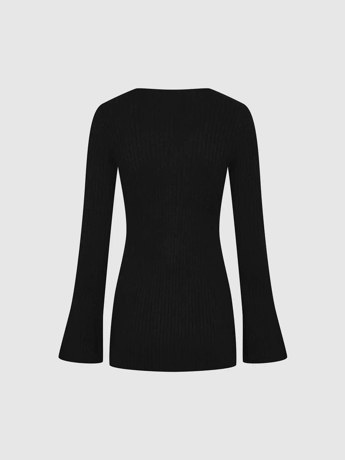Skinny knitted cardigan by Urban Revivo Fashion in black rib-knit.