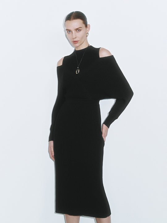 Abiti in maglia con spalle scoperte