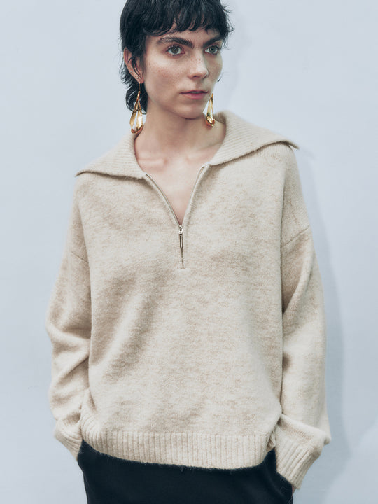 Wide Lapel Knitted T-Shirts