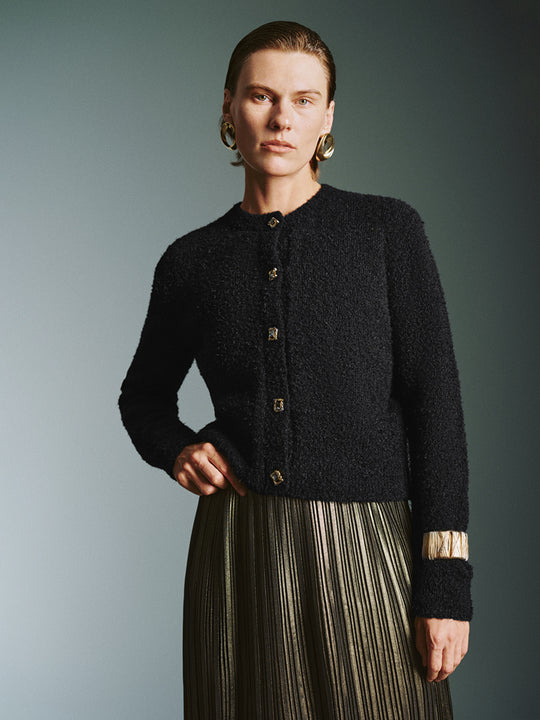 Cardigan lavorati a maglia corti