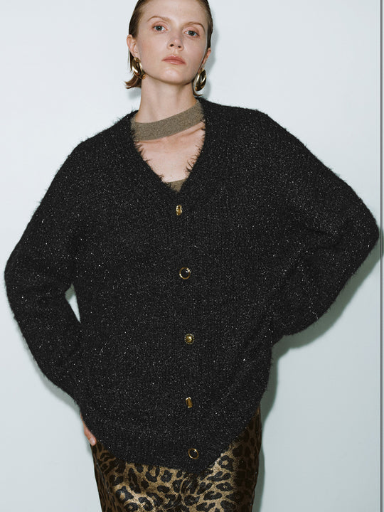 Cardigan in maglia con bottoni