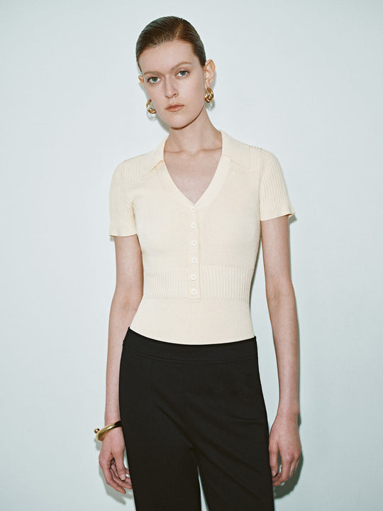 Knitted Polo Bodysuits