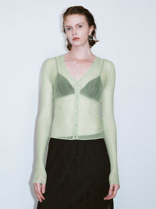 Gilets en tricot transparents