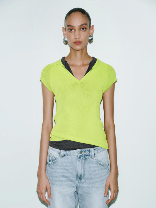 Camisetas de manga corta tejidas