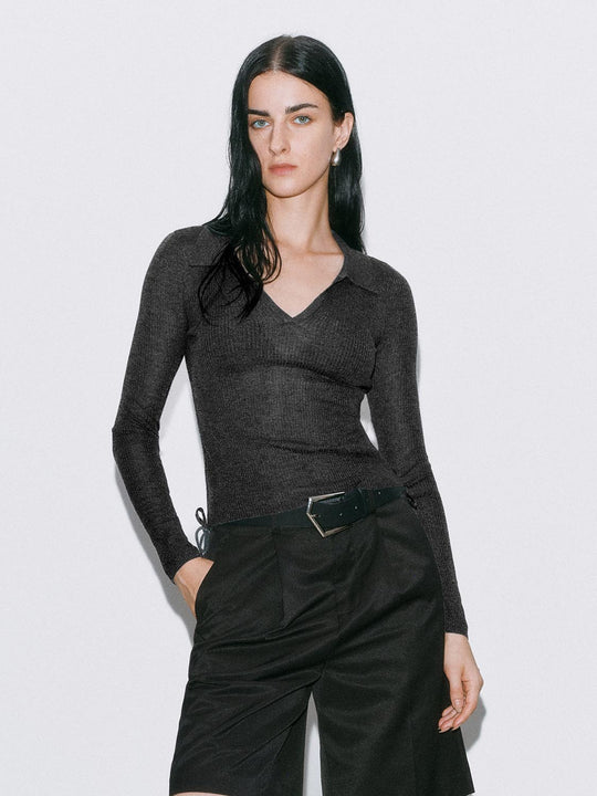 Magliette a manica lunga lavorate a maglia