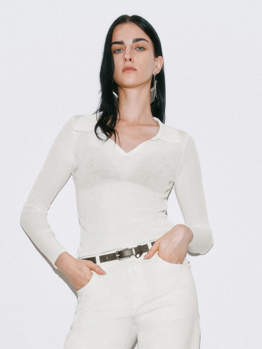 Magliette a manica lunga lavorate a maglia