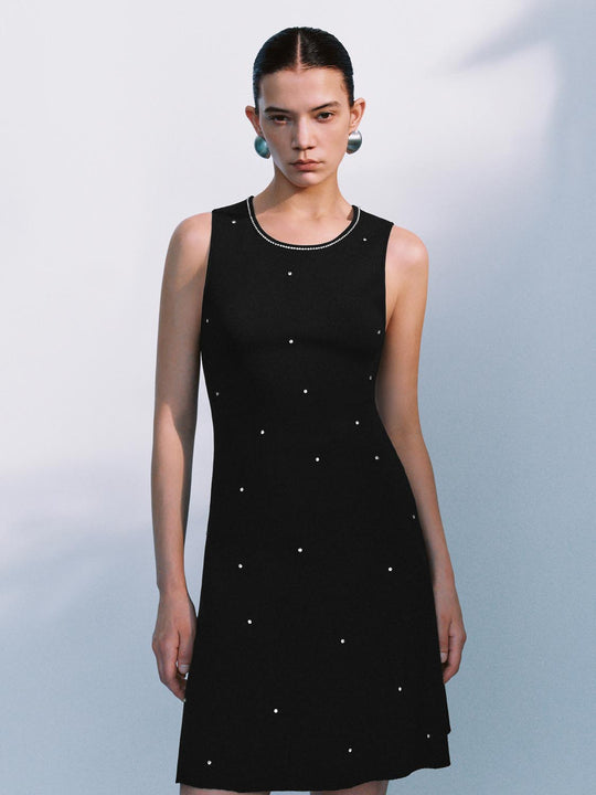 Gestrickte ärmellose Mini-Kleider