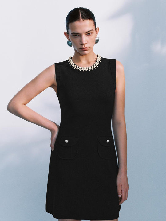 Gestrickte Perlen Mini-Kleider