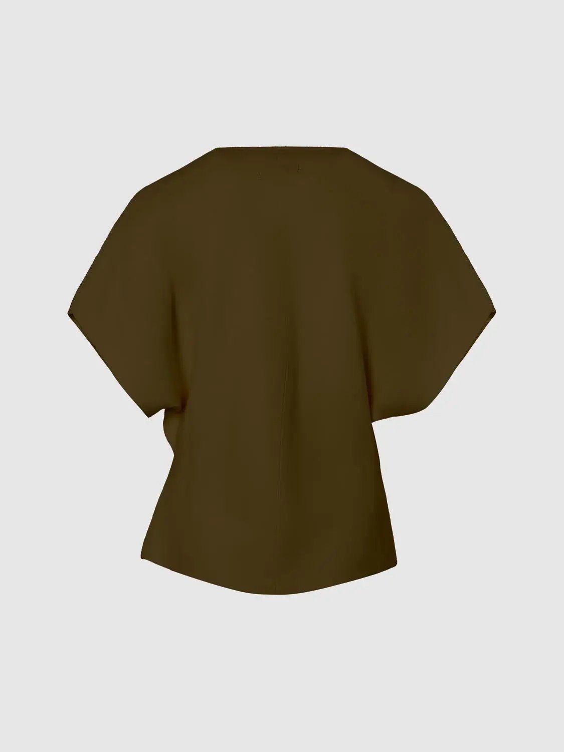 Wrap V Neck Batwing Short Sleeve Knitted Cardigan in olive brown by Urban Revivo Fashion
