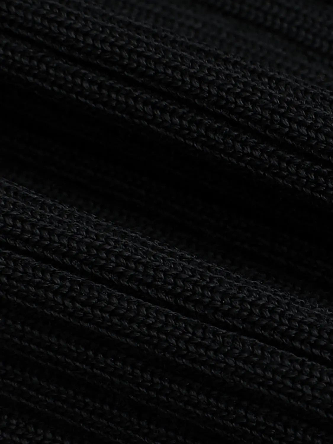 Wave Sleeve Knitted Midi Dress in black knit fabric by Urban Revivo Fashion