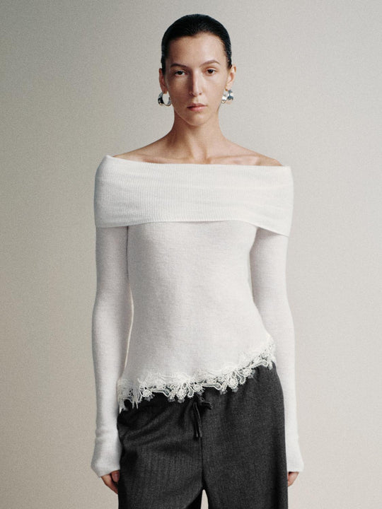 T-shirts tricotés à manches longues avec poignets