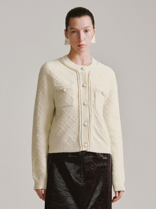 Pearl Button Detail Knitted Cardigans