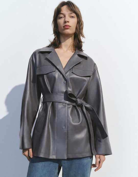 Straight Notch Lapel Jacket