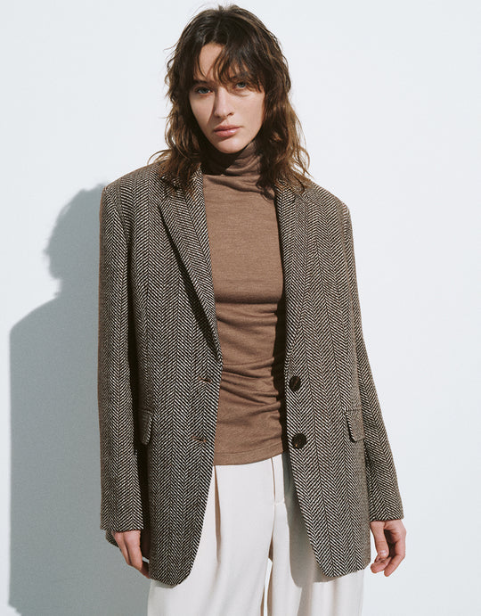 Blazer sastre con solapa con muesca