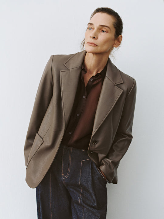 Giacche in pelle monopetto