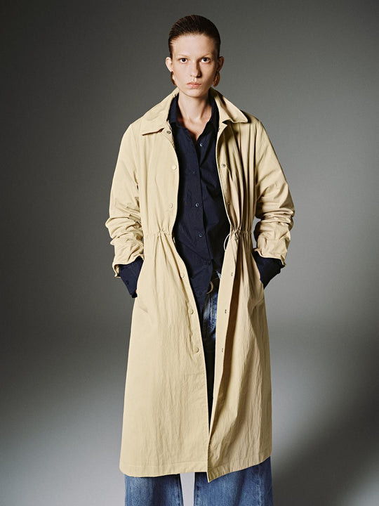 Ruched Trench Coats