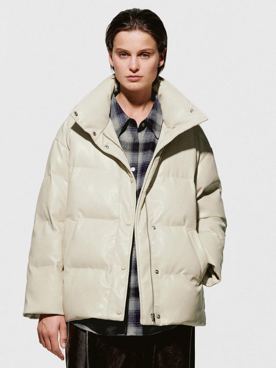 Funnel Neck Quilted Padded Jackets