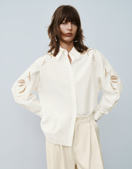 Gerade geschnittenes Hemd mit Knopfleiste