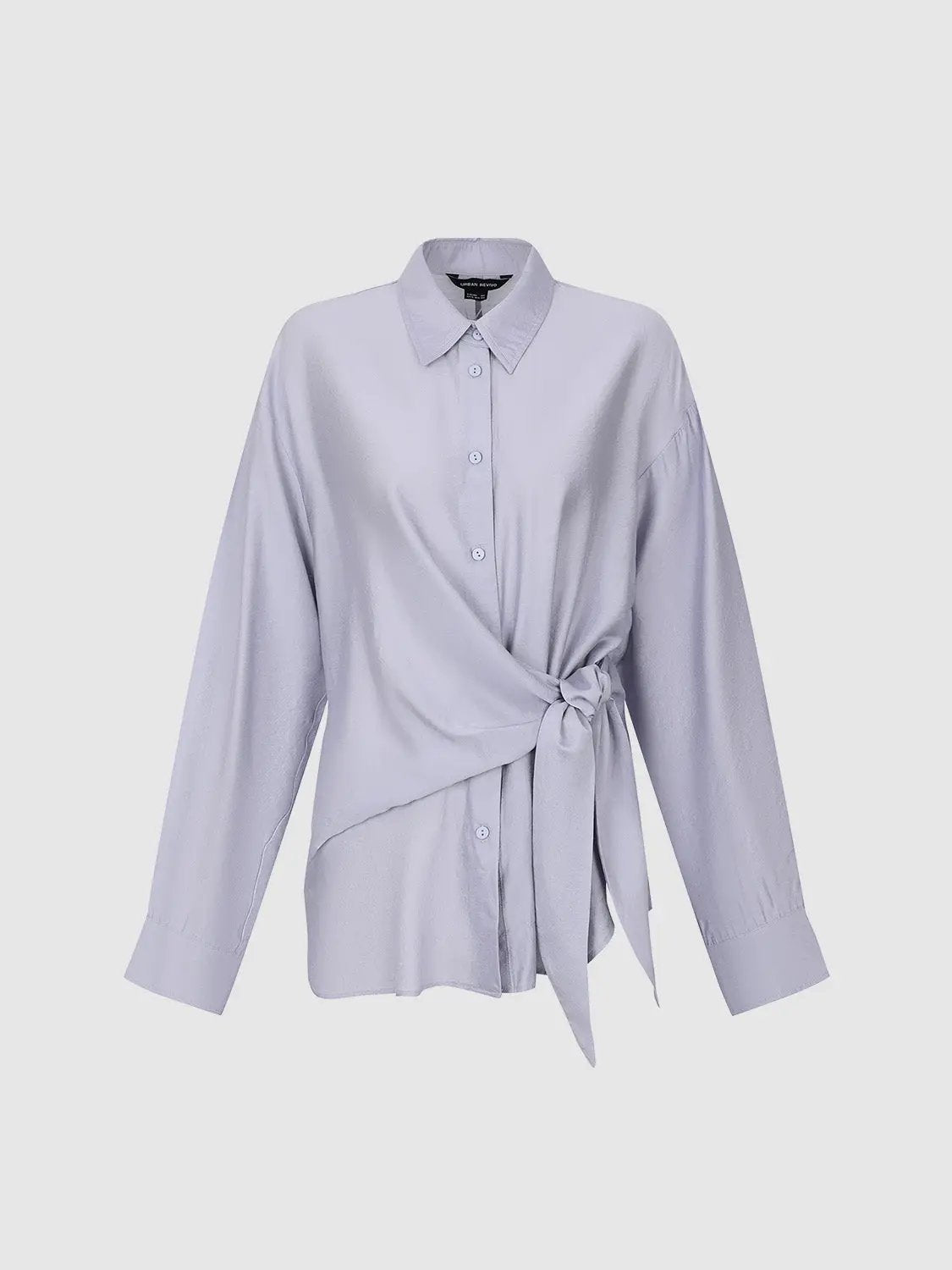 Tie Side Button Up Straight Shirt by Urban Revivo Fashion