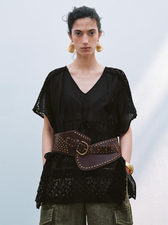 Chemise à manches courtes à enfiler