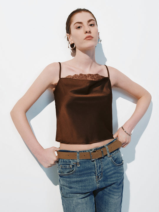 Top de tirantes de encaje