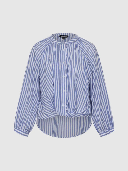 Cotton Thin Stretch Long Sleeve Button Front Shirt