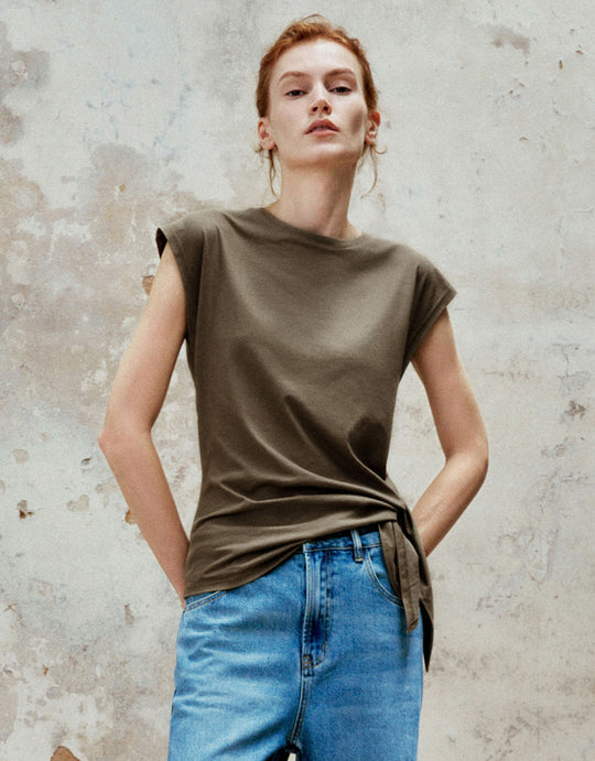 Débardeur ras du cou à nœuds