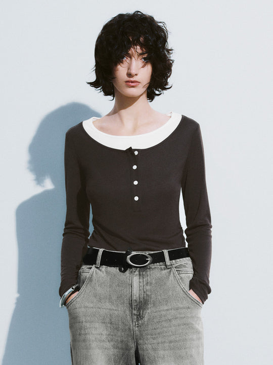 T-shirt moulant 2 en 1