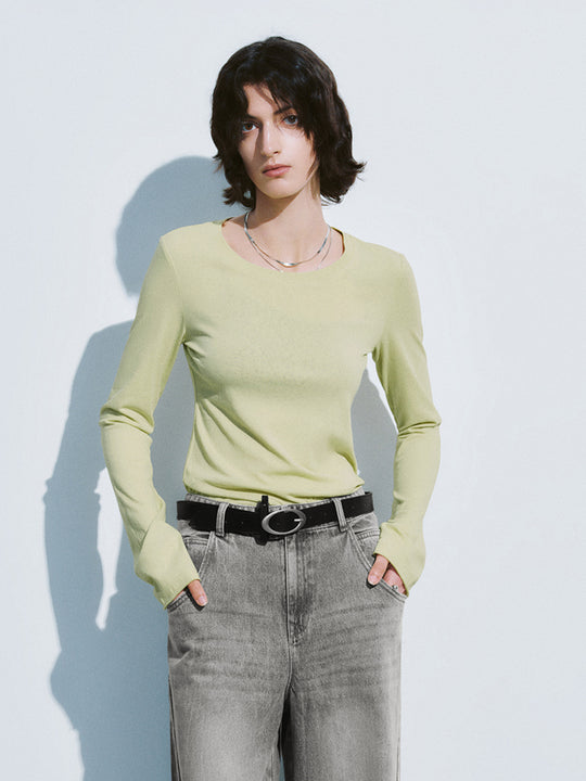 Crew Neck Skinny T-Shirt