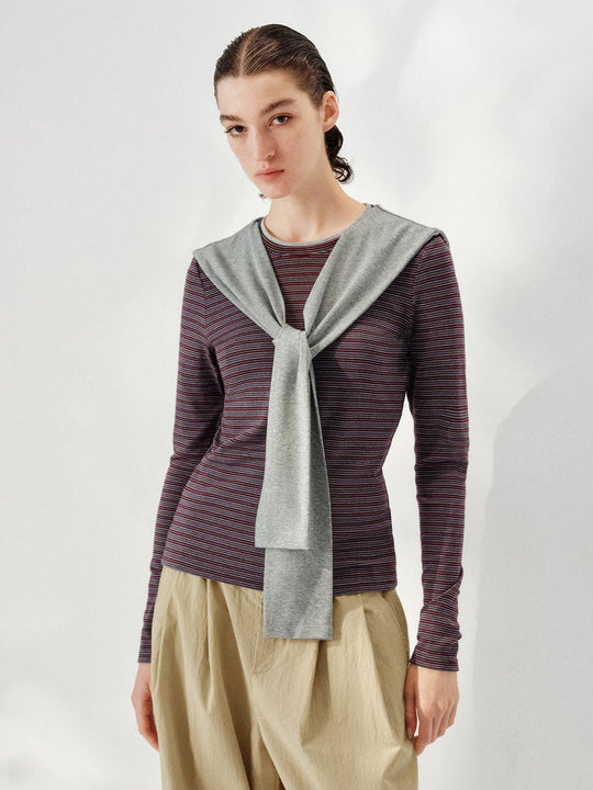 Camisetas de manga larga a rayas