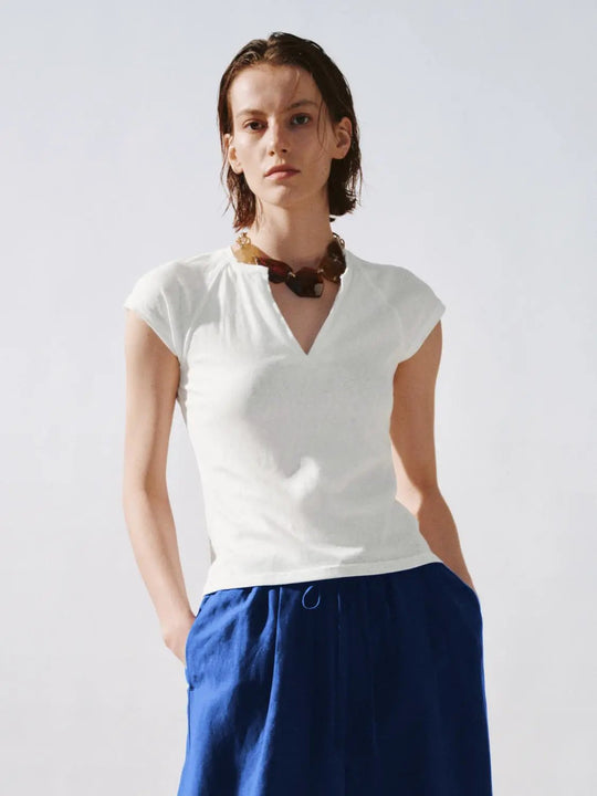 V-Neck Skinny Fit T-Shirts Slight Stretch Premium Cotton