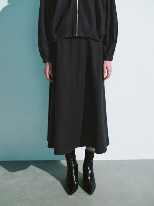 Jupe mi-longue trapèze