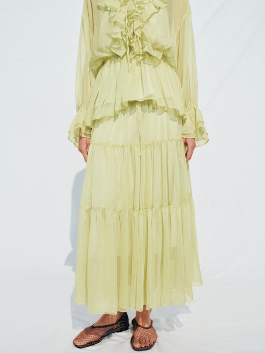 Jupes longues évasées à plusieurs niveaux