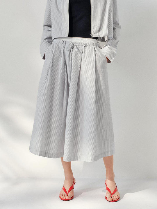 Jupes midi évasées rayées