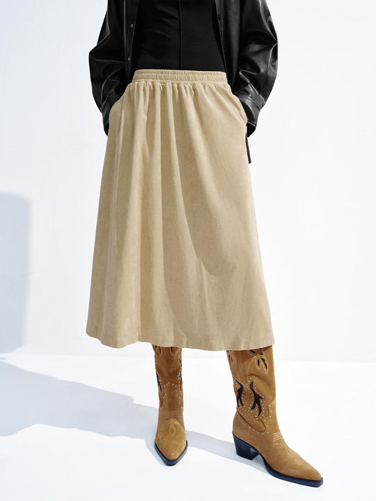 Pull On A-Line Midi Skirts