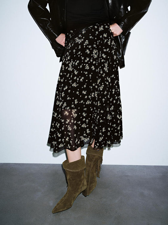 Belted Daisy Maxi Skirts