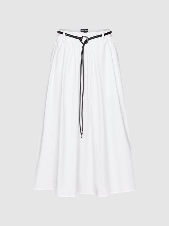 String Belt A-Line Midi Skirts