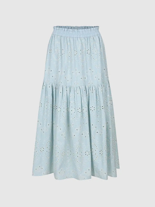 Pull On Tiered Ruffle A-Line Skirts
