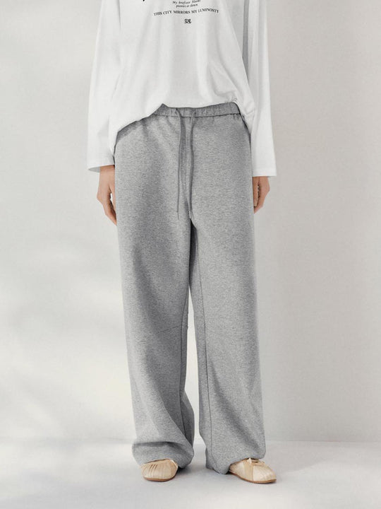 Pantalones de pierna ancha con cordón