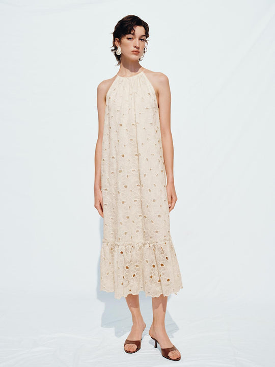 Abiti lunghi a linea ad A con collo all'americana