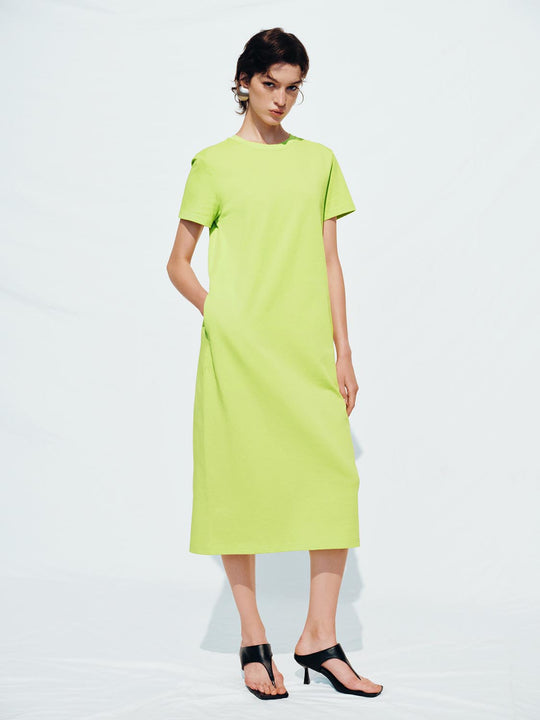 Short Sleeve Balloon Maxi Dresses