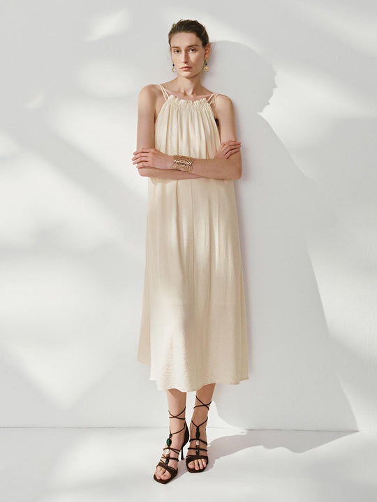 Sleeveless Halter Neck Maxi Dresses