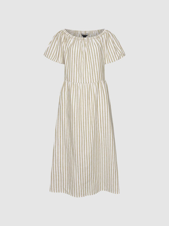 Vestidos maxi de línea A a rayas