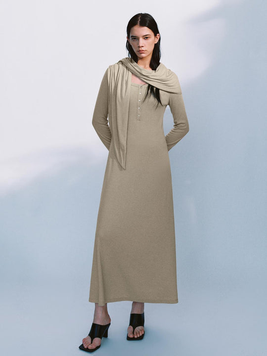 Vestidos maxi con chal en línea A