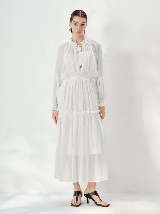 Tiered Ruffle-Trimmed Maxi Dresses