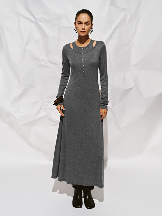 2 in 1 A-Linien Maxi-Kleider