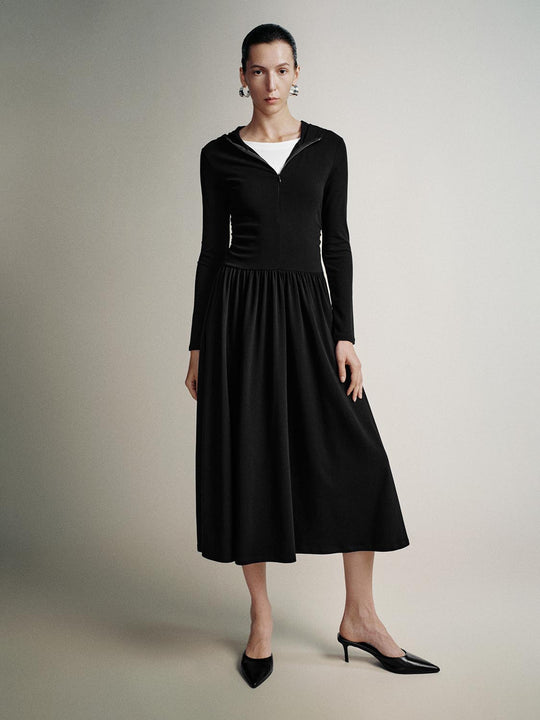 Long Sleeve A-Line Maxi Dresses