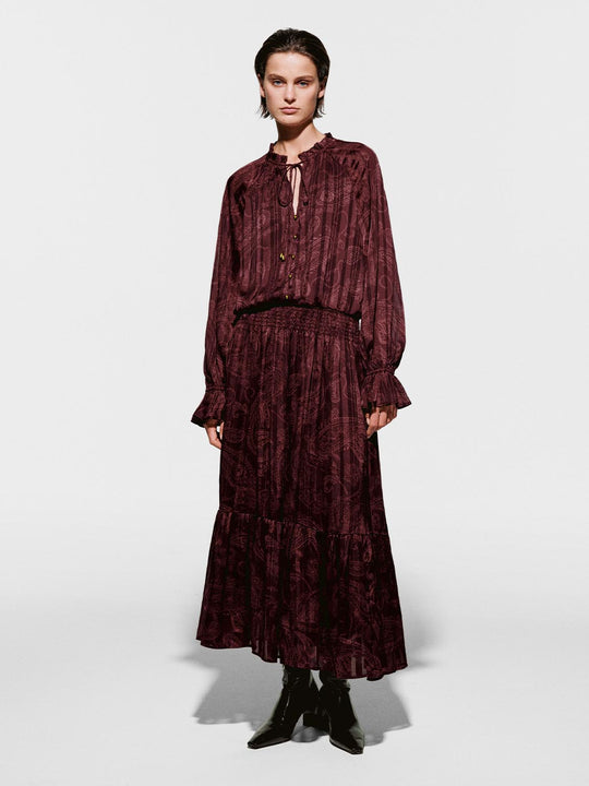 Ruffle Floral Skater Maxi Dresses