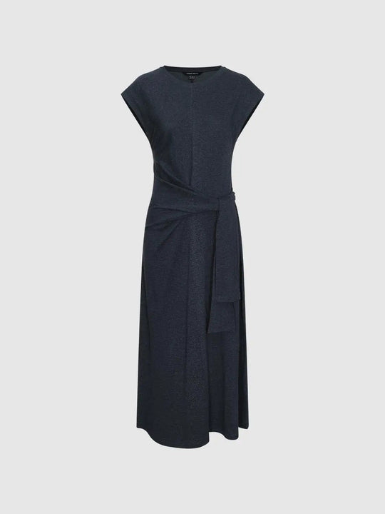 Non-Stretch Fabric With Soft Minimal Lines A-Line Silhouette Dress