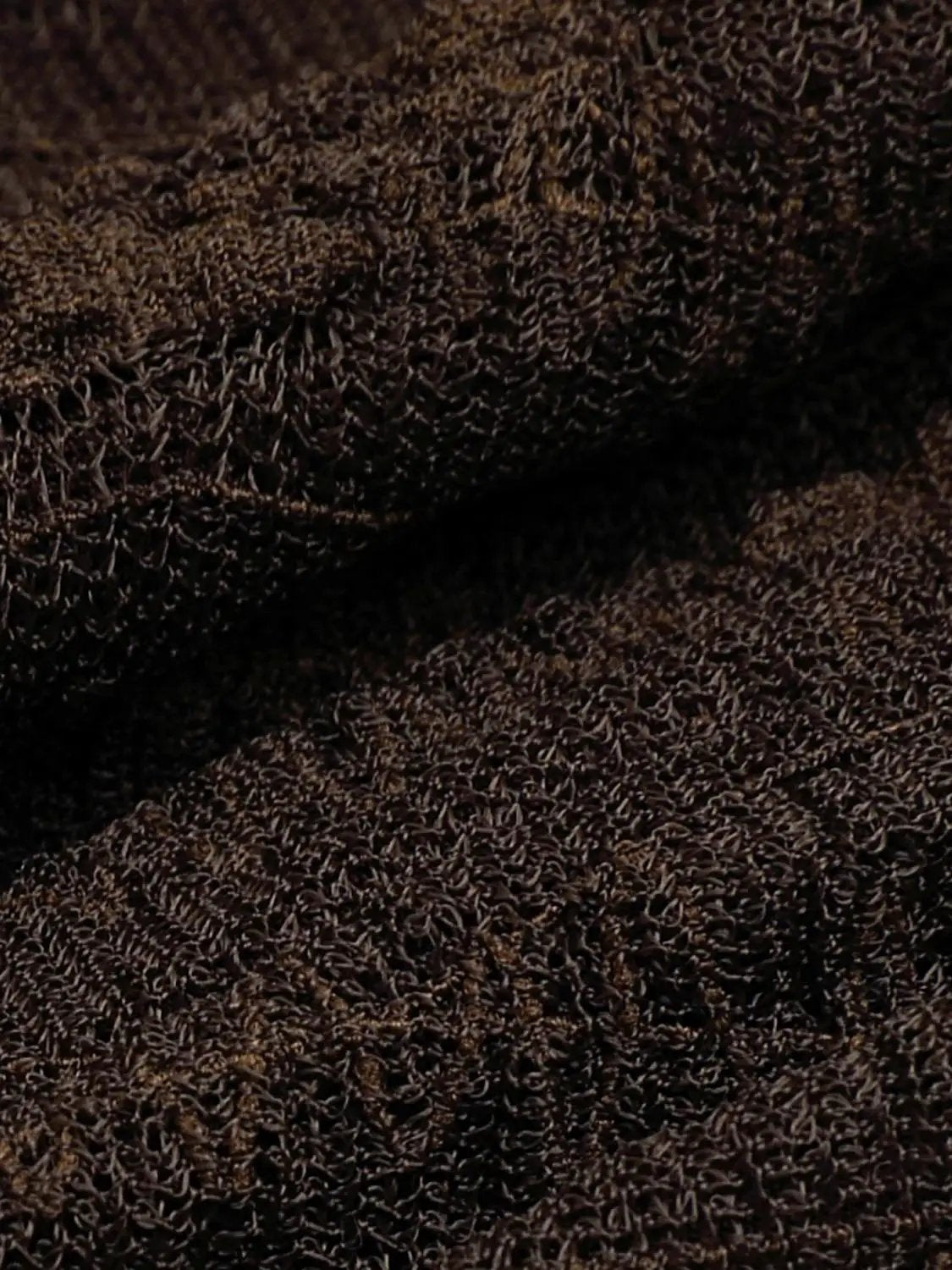 A-Line Dress dark brown plush fabric close-up showing textured loops